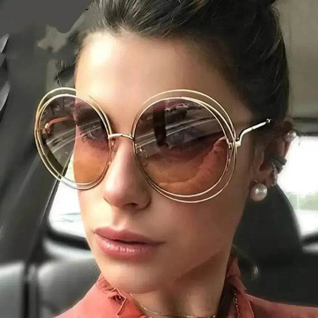 Large Frame Round Frame Unisex Sun Glasses True Film Ink Mirror Flat Light Mirror - EX-STOCK Canada