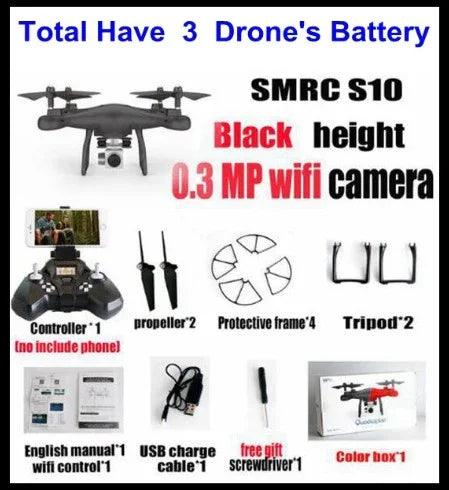 Promotion de vente Caméra WiFi 2MP avec Drone Hélicoptère Quadcopter FPV S10 SMRC UAV Jouet Micro Télécommande KIT RACER AvionEX-STOCK Canada