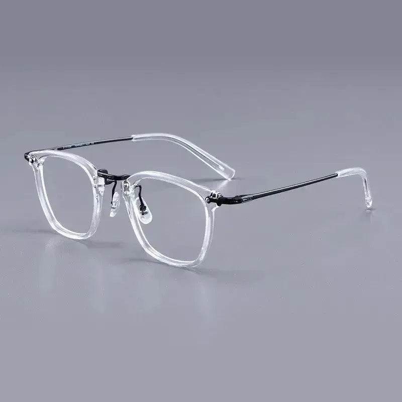 Pure Titanium Vintage Rectangle Crystal Transparent Myopia Glasses Reading Unisex Spectacle Frame Designer Eyeglasses GMS806 Eyewear - EX-STOCK Canada