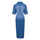 New washed denim dress Side Split Loose Mum Long Jeans Dress - EX-STOCK Canada