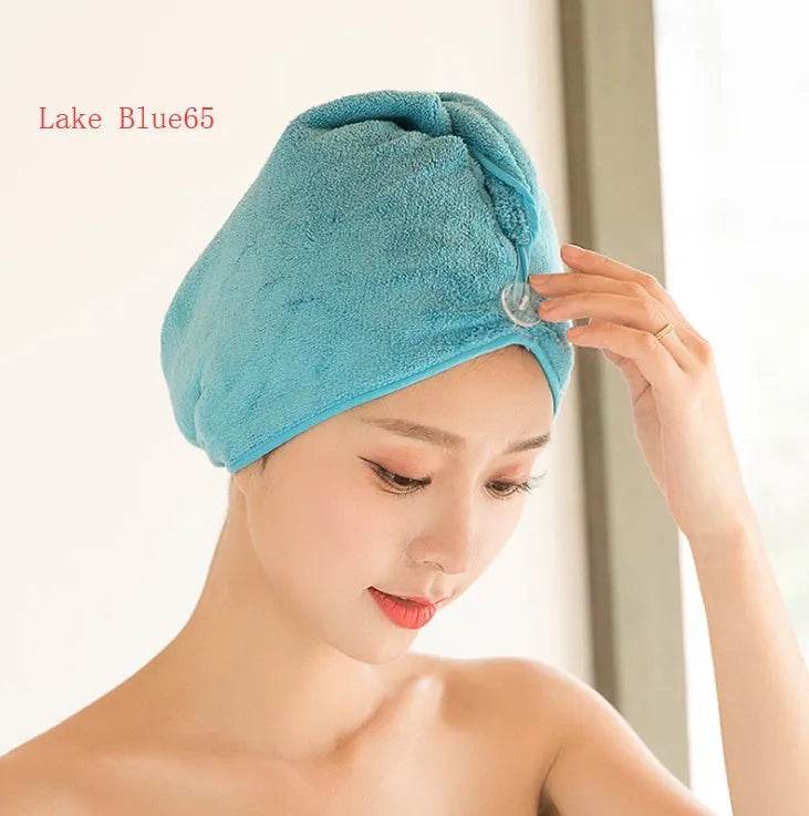 Women's Microfiber Hair Dryer Cap Absorbent Hair Towel. - EX-STOCK Canada