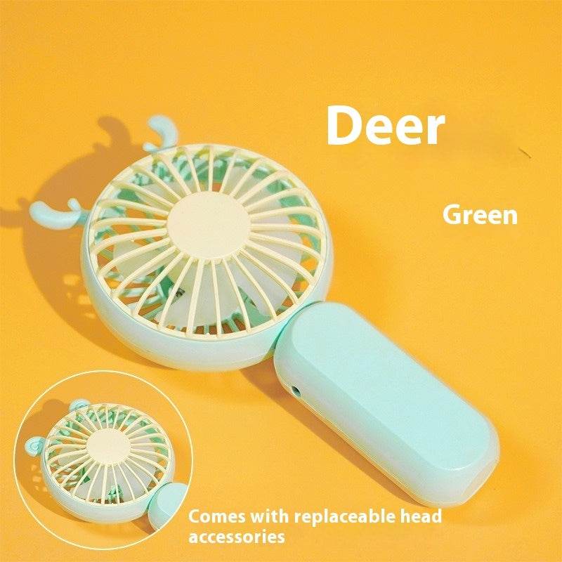 Small Handheld Fan Desktop Cartoon Mini Electric Usb Student Portable Gift - EX-STOCK Canada