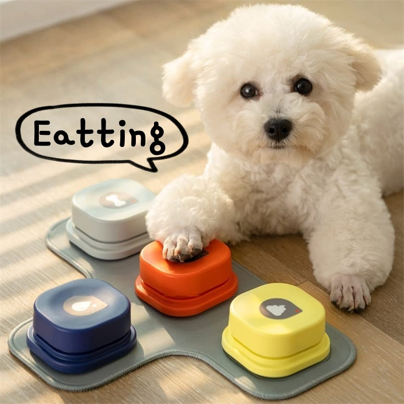 4 Colors Pet Communication Button One-click Prevent Physical Inactivity Recordable Dog Talking Button Toy Cat Toy Pet Products EX-STOCK CANADA