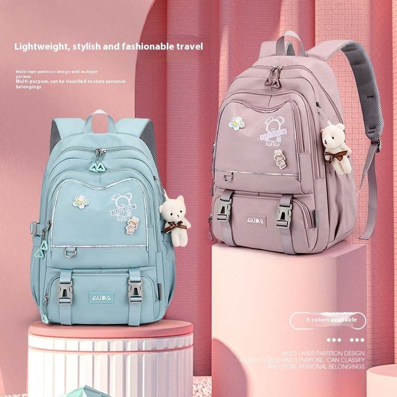 Large Capacity Lightweight Spine-protective Girls Backpack - EX-STOCK Canada