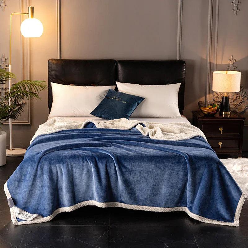 Double fleece blanket fleece blanket thick fleece blanket EX-STOCK Canada