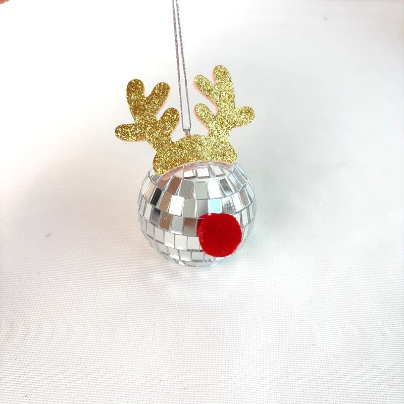 5 Pcs Christmas Silver Disco Mirror Ball With Rope Reflective Mirror Ball Hanging Bright Elk Horns Xmas Ball Ornament For Christmas Tree Birthday Wedding Party Dance Music Festivals Decor Supplies EX-STOCK Canada