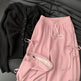 Fashion Vintage Bow lace up Drawstring Wide leg sweat pant for women - EX-STOCK Canada