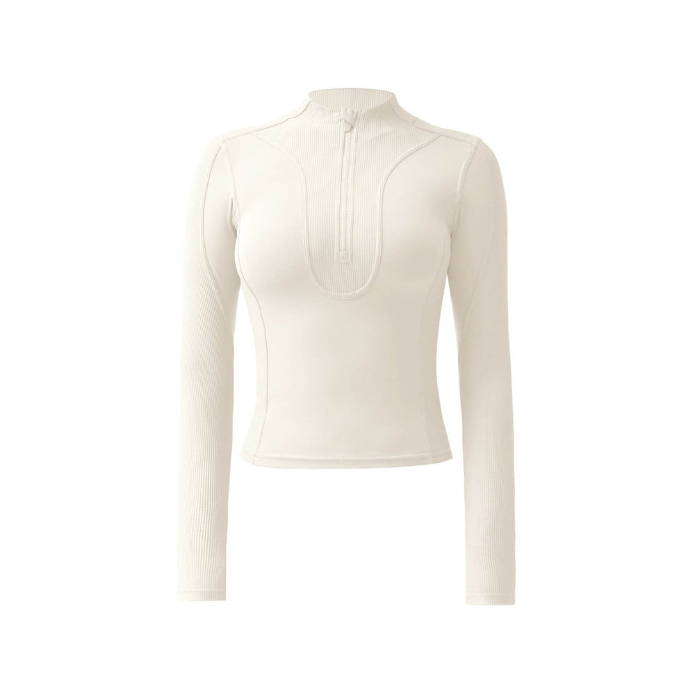 Long sleeve gym top for women Slim fit Half Zip Fitness Workout Top - EX-STOCK Canada