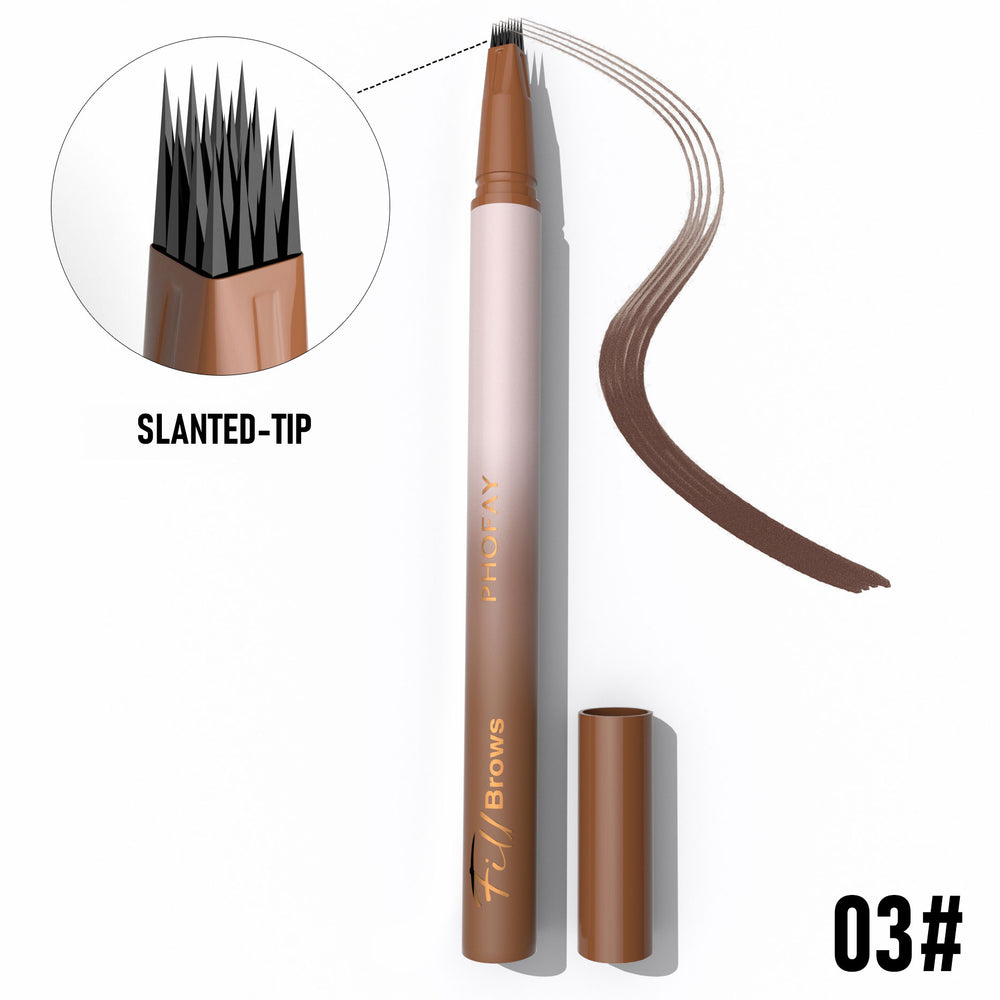 PHOFAY Waterproof Eyebrow Pencil – Natural Fill & Define, 4 Shades