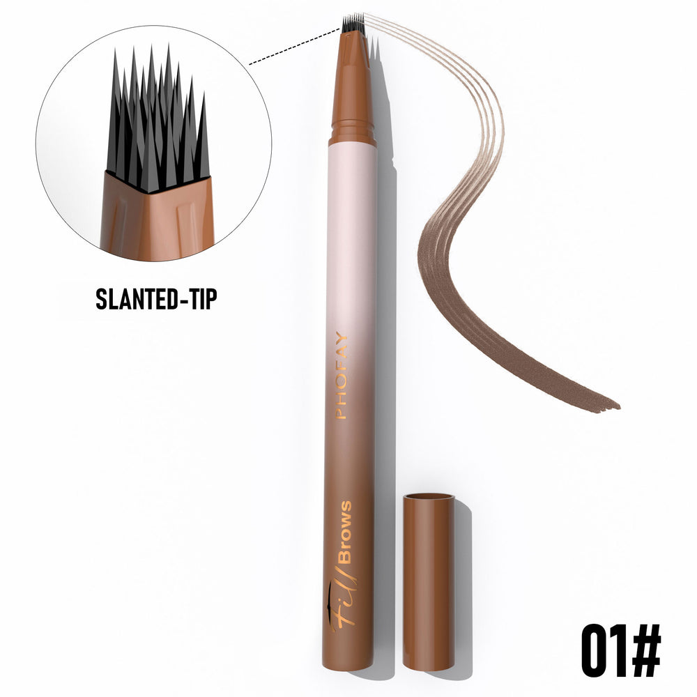 PHOFAY Waterproof Eyebrow Pencil – Natural Fill & Define, 4 Shades