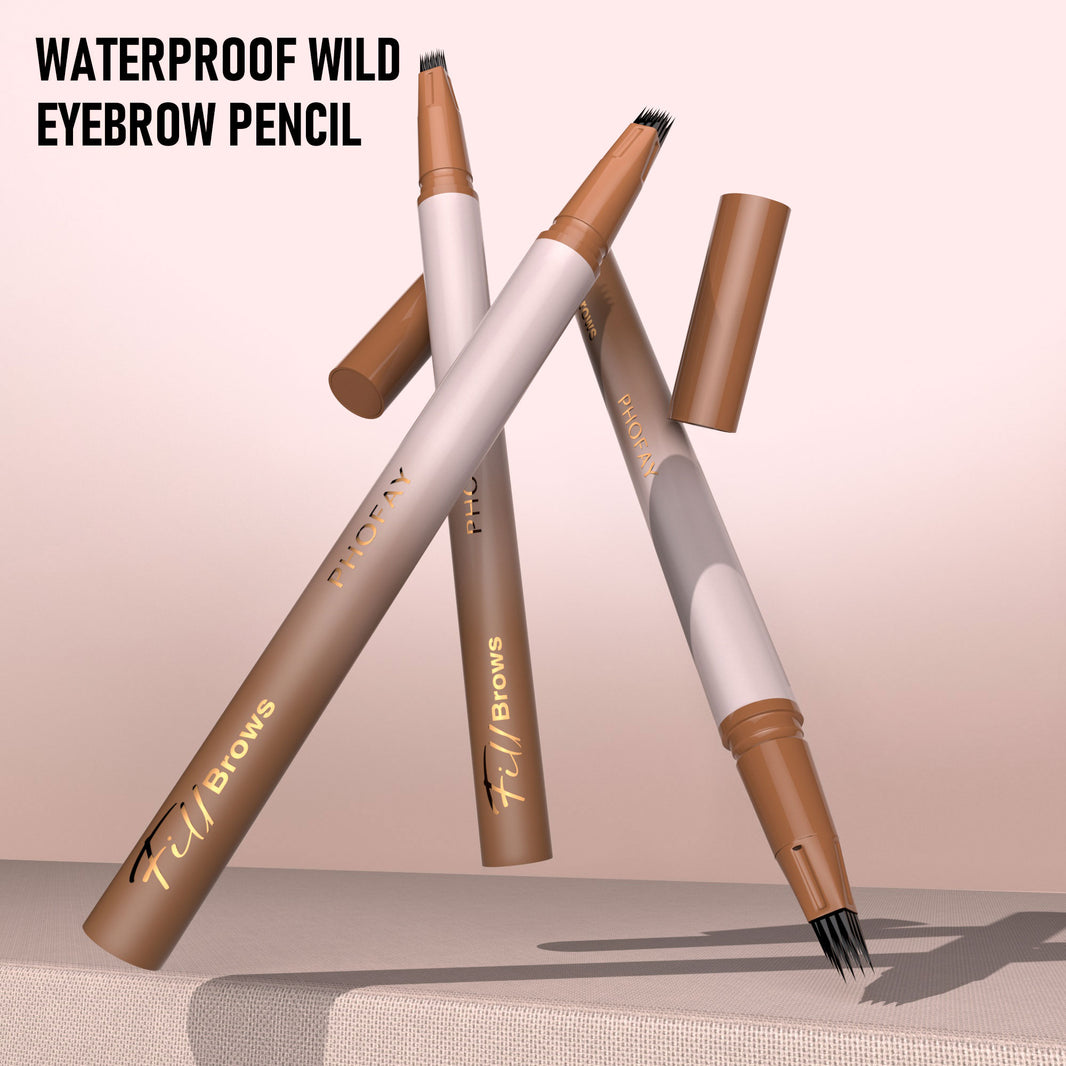 PHOFAY Waterproof Eyebrow Pencil – Natural Fill & Define, 4 Shades