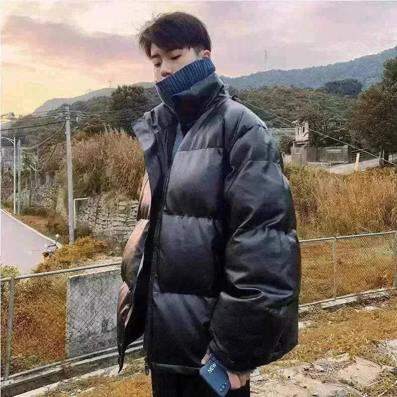 Winter Men's Down Cotton-padded Winter Coat Thick Black Puffer Jacket - EX-STOCK CANADA