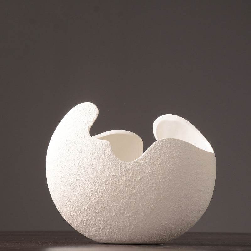 Simple white ceramic vase decoration - EX-STOCK Canada