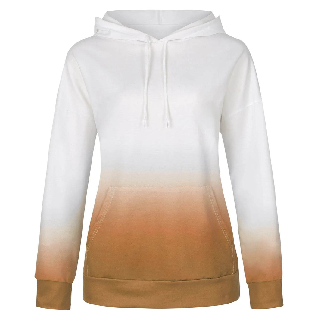 Women Tie-dye print hooded long sleeves - EX-STOCK CANADA