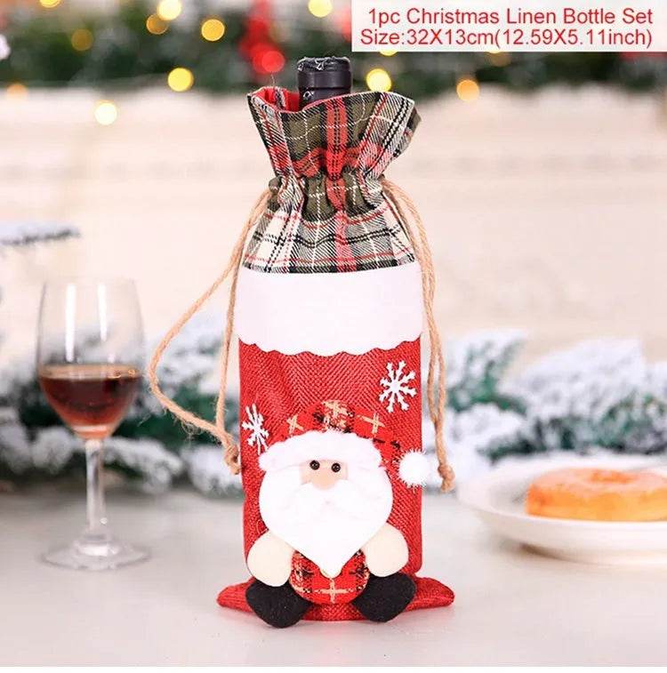 Christmas Decorations Christmas Wine Bottle Socks - EX-STOCK Canada