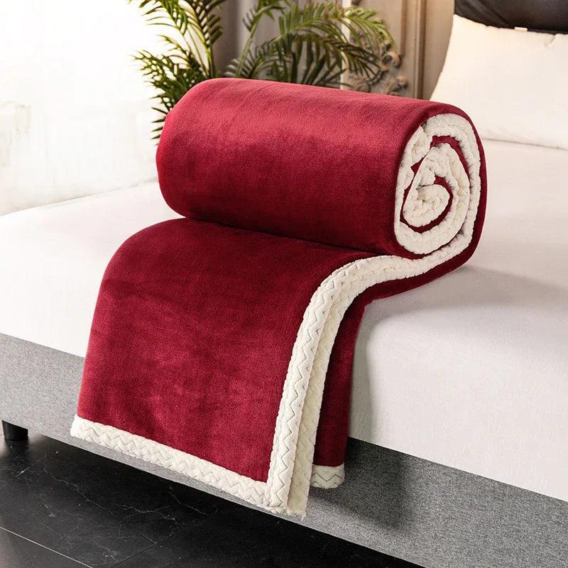 Double fleece blanket fleece blanket thick fleece blanket EX-STOCK Canada