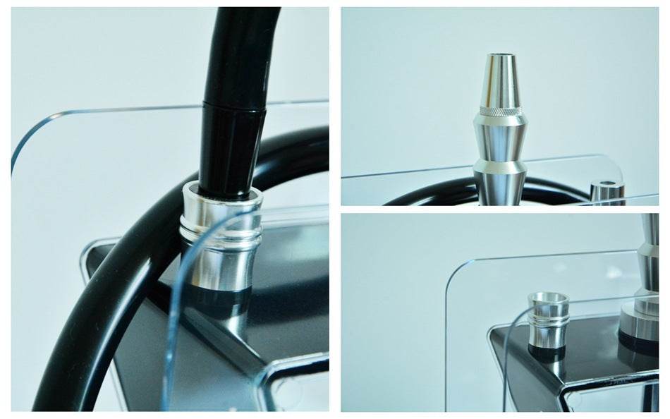 Acrylic triangle pot hookah set - EX-STOCK CANADA