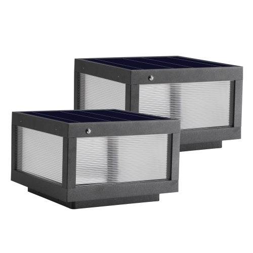 Solar Wall Light With Dimmable LED-2 Package Landscape Pathway Lighting - EX-STOCK Canada