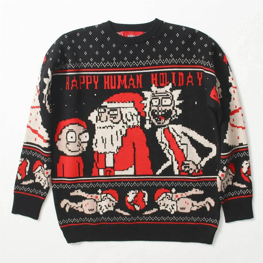 Funny Christmas sweater couple loose jacquard sweater - EX-STOCK Canada