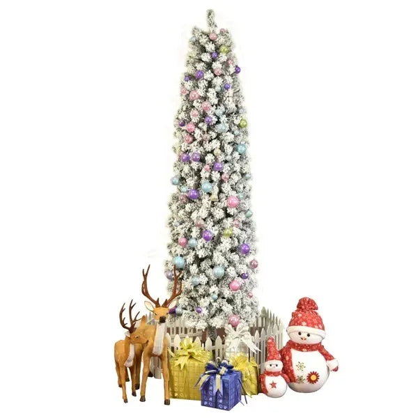 Pencil Flocking Christmas Tree EX-STOCK Canada