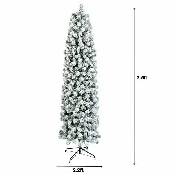Pencil Flocking Christmas Tree EX-STOCK Canada
