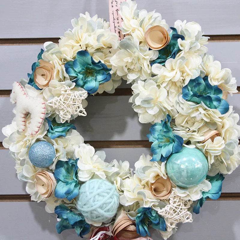 Christmas Wreaths On The Door Artificial Flowers Garland Window Door Hanging Decorative Supplies For Christmas Party New Year - EX-STOCK Canada
