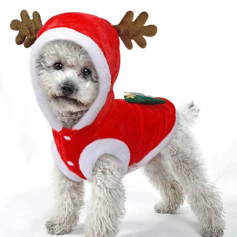 Pet flannel elk christmas clothes - EX-STOCK Canada