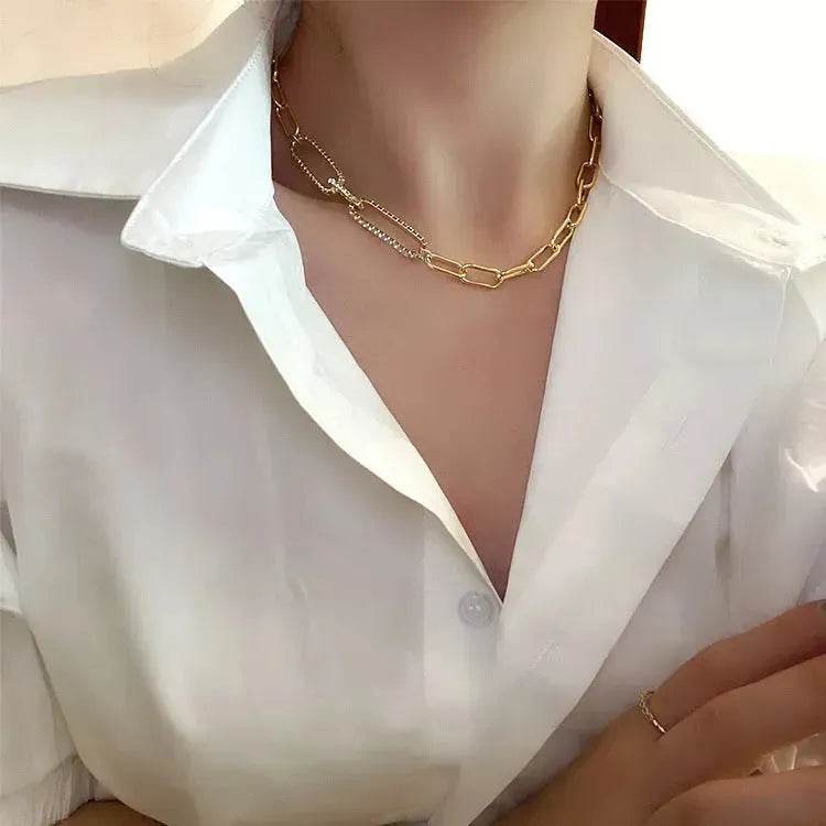 Cold Wind Zircon Gold Chain Necklace for women - EX-STOCK Canada