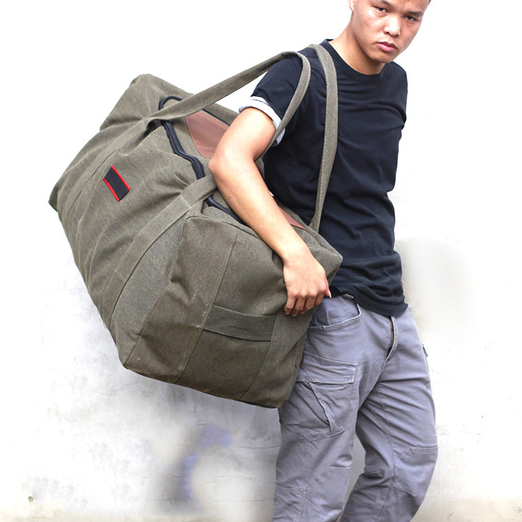 Large Capacity Canvas Hand Luggage Bag Travel Bag Men's Moving Big Bag | EX-STOCK Canada