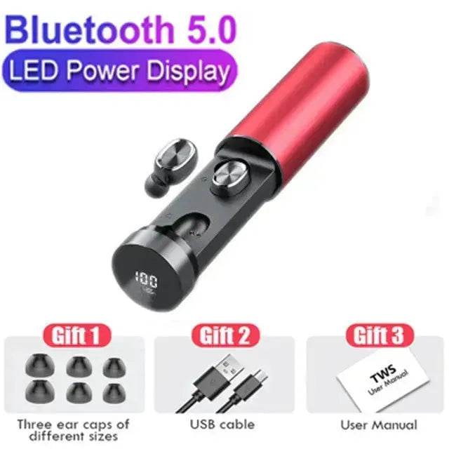 TWS Bluetooth Earphones V5.0 Wireless In-ear Stereo Sound MIC Headphones 8D HIFI Noise Canceling Sport Headsets for IOS Android - EX-STOCK Canada