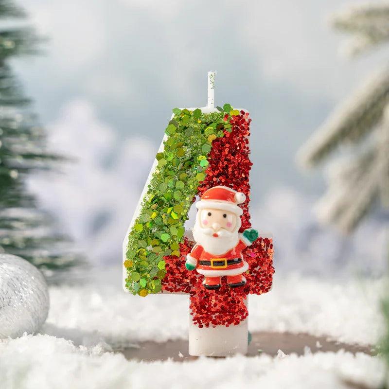 Santa Claus Digital Candle 0-9 Handmade Diy Decoration EX-STOCK Canada