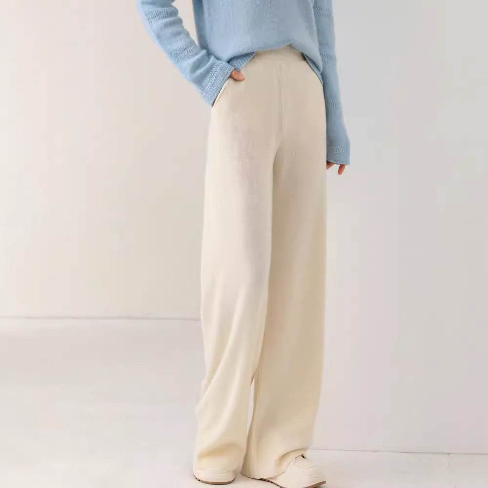High Waist Casual All-match Knitted Mop Trousers Thickened - EX-STOCK Canada