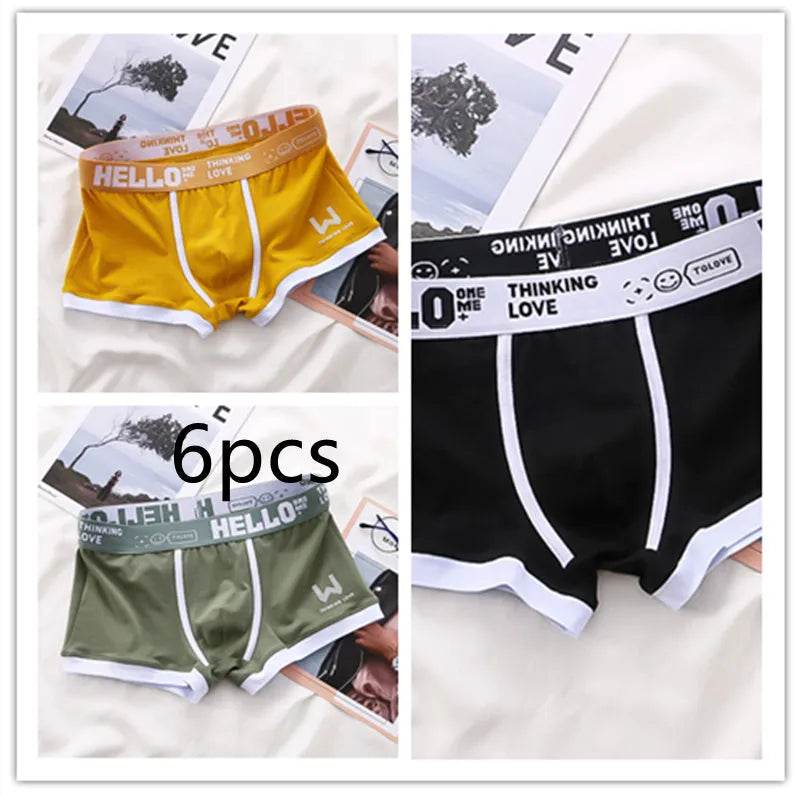 Men's Cotton Boxer Briefs Trendy Breathable Low waist underwear - EX-STOCK Canada