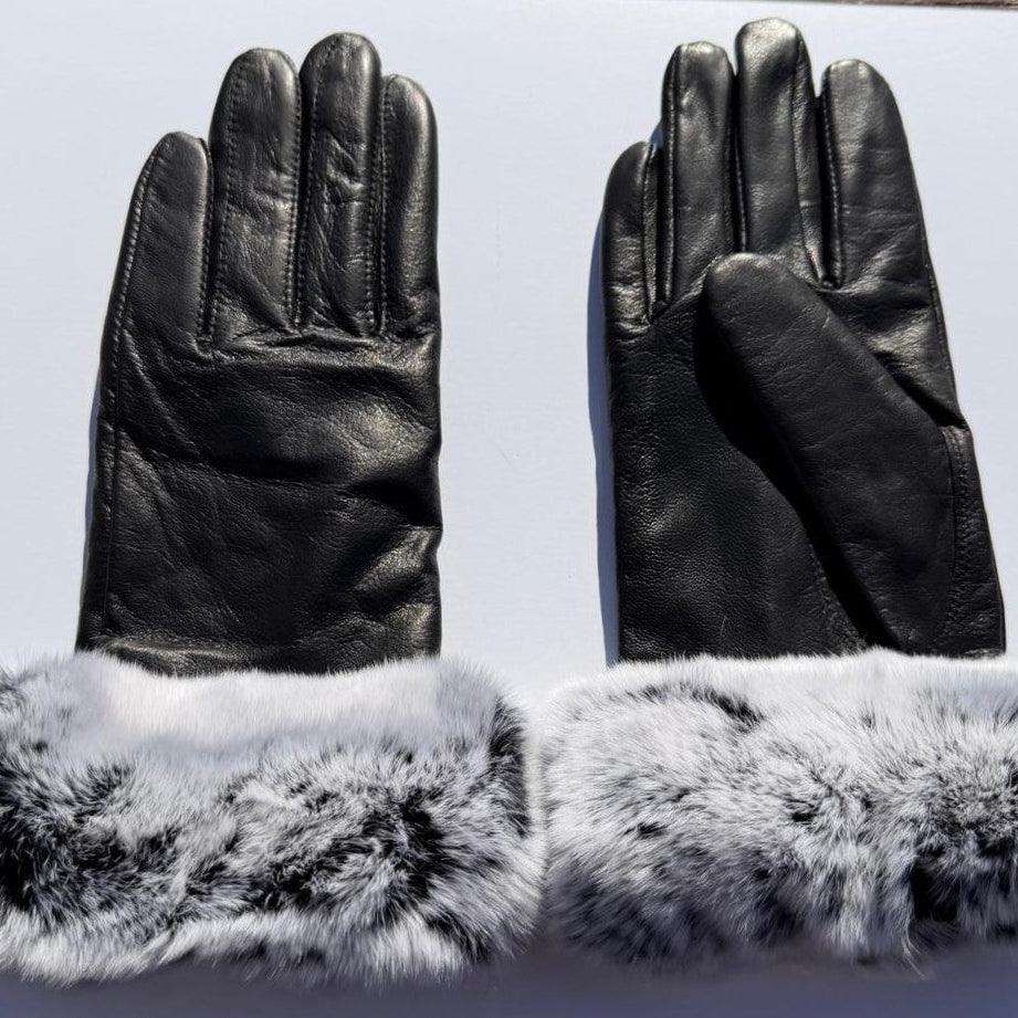 Damenhandschuhe aus Lammleder mit KaninchenfellbesatzEX-STOCK Canada