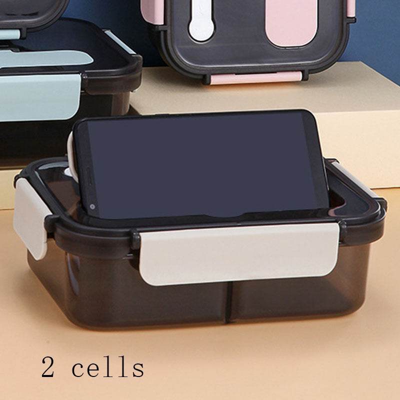 Portable Kids Bento Plastic Lunch Box with Cutleries - EX-STOCK Canada
