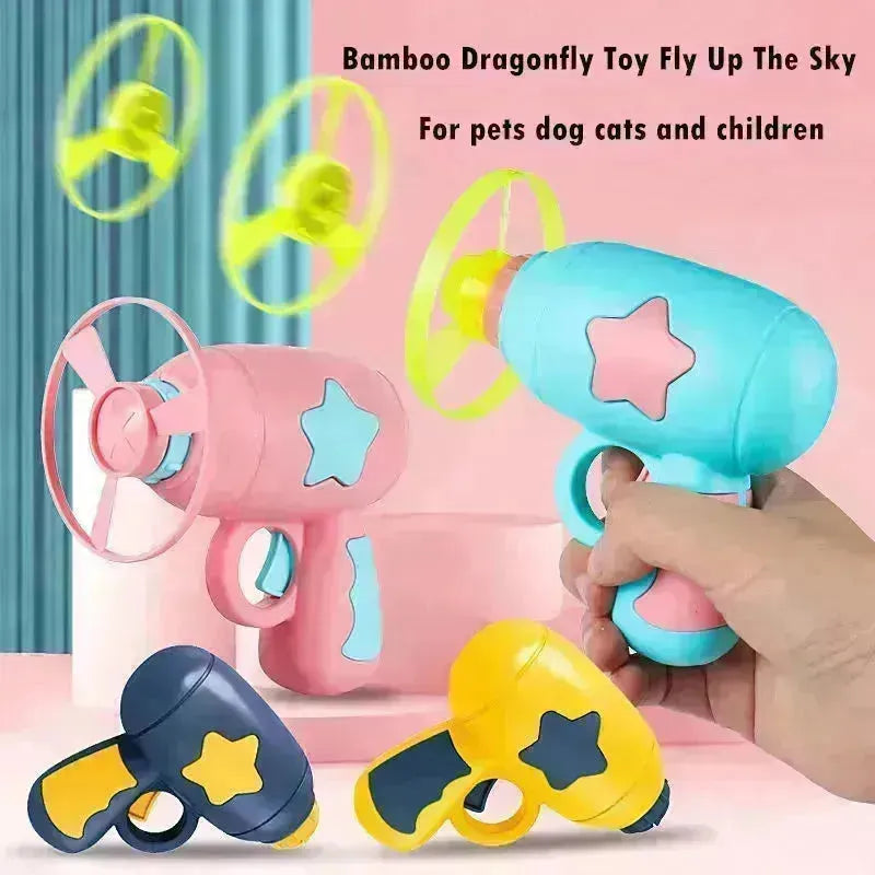 Pet Toy Dog Cat LED Light Toy Luminous Children's Party Party Toy Bamboo Dragonfly Toy Train Toy Lanceur Pet Lanceur
