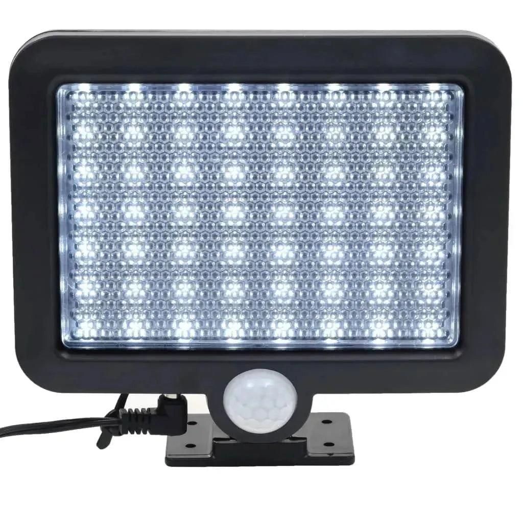 مصباح شمسي Vidaxl مع مصابيح LED مستشعر الحركة الأبيض