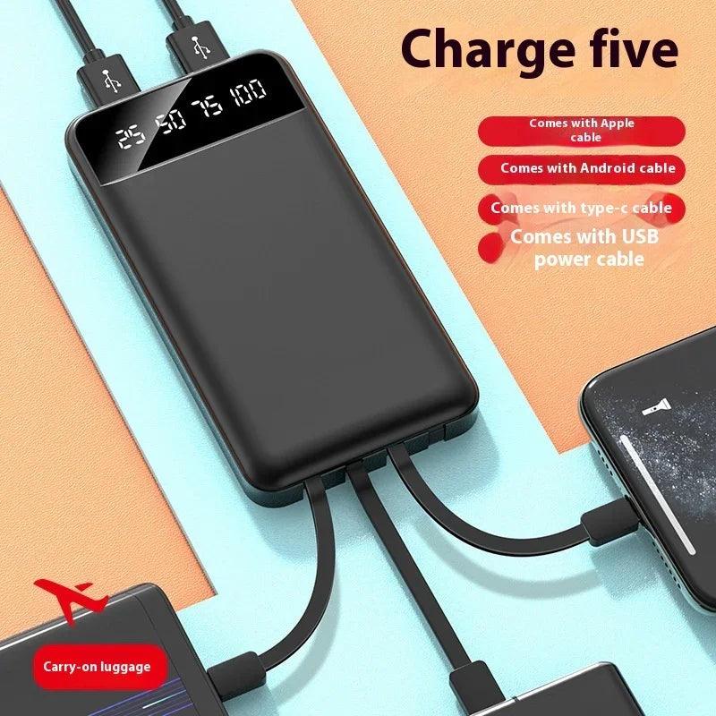 Charge rapide avec batterie externe câble 20000 MA grande capacité d'alimentation mobileEX-STOCK Canada