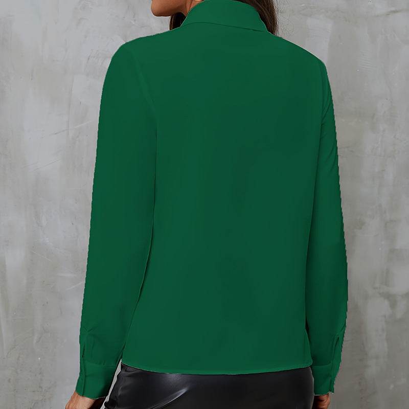 New Long Sleeve Business Work Office Chiffon Blouse Shirt Women - EX-STOCK Canada