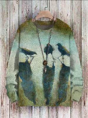 Men's Waffle Crew Neck Sweatshirt Pullover top Unisex - EX-STOCK Canada