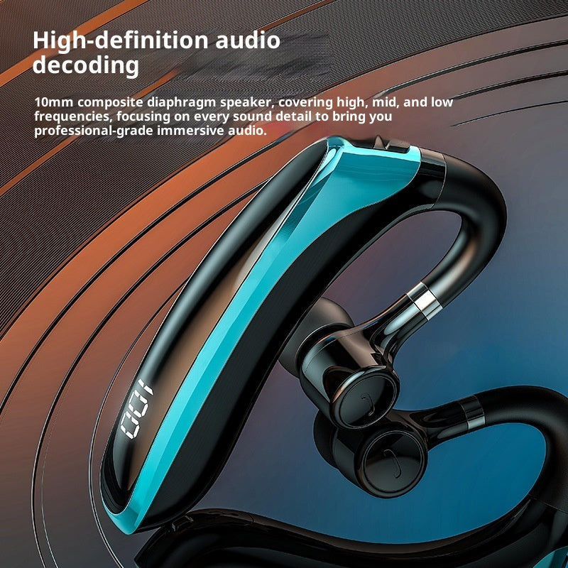 New Digital Display Ear-mounted Single-ear Ultra-long Life Battery In-ear Bone Conduction Sports Wireless Bluetooth Headset EX-STOCK Canada