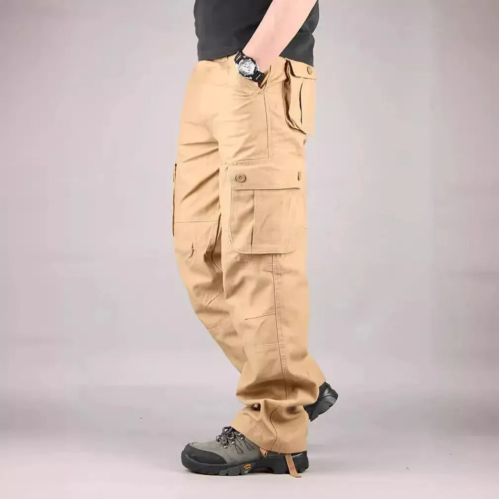 Multi-pocket Men's Casual Loose Labor Protection Cargo Pants - EX-STOCK CANADA