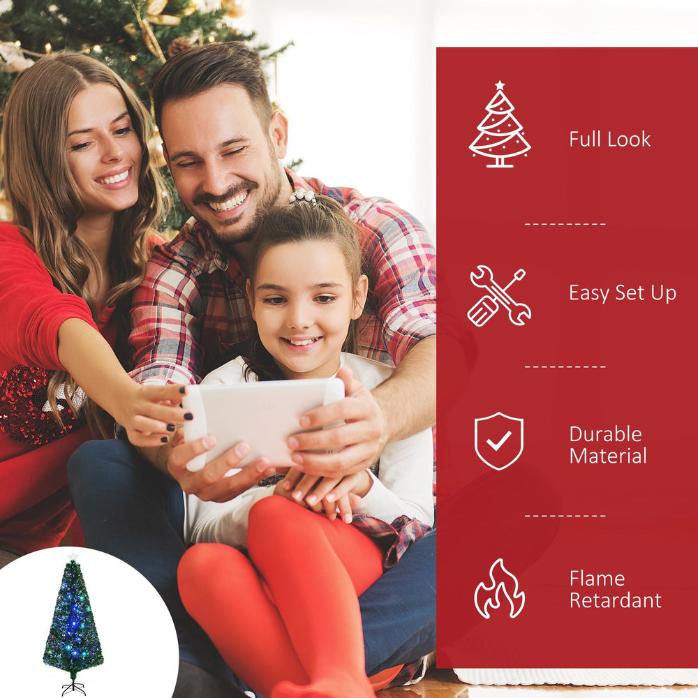 6FT Pre-lit LED Artificial Christmas Tree Scattered Holiday With Stand, Green EX-STOCK Canada