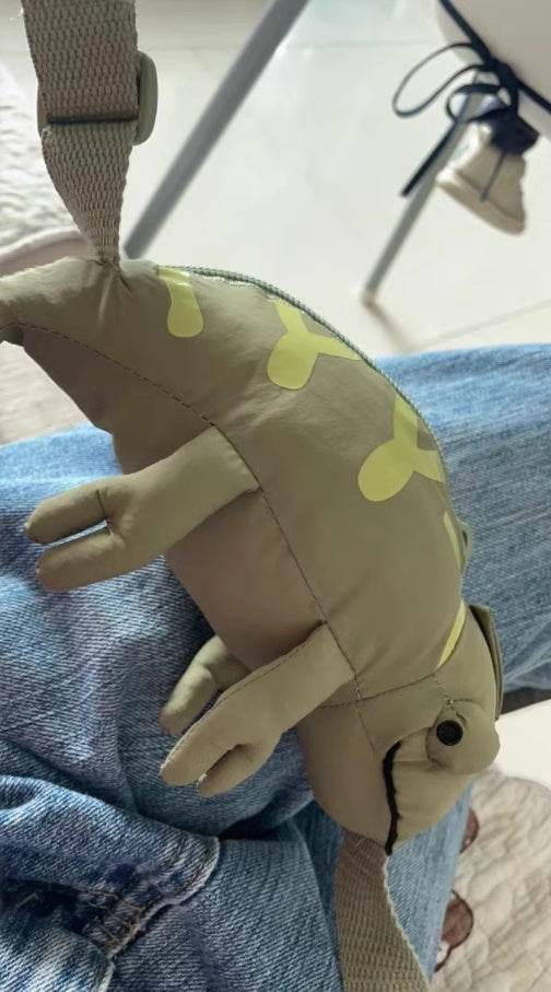 Cartoon Cute Green Lizard Bag Chameleon Children's Bags - EX-STOCK Canada