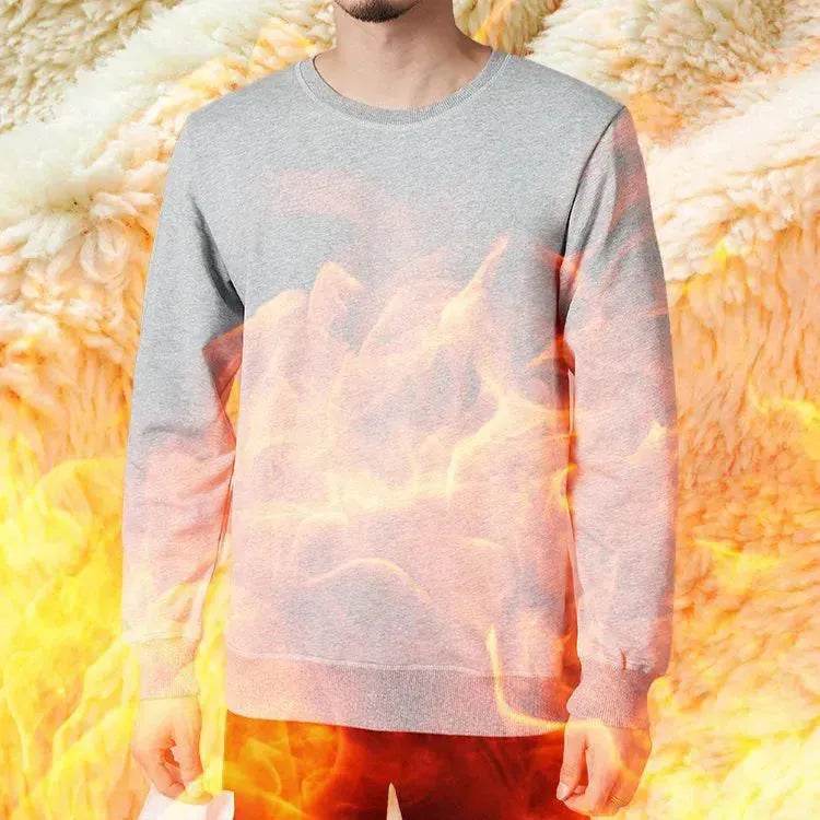 Fleece-lined Teens Oversized Winter cotton Pullover tops Round neck Sweatshirt - EX-STOCK Canada