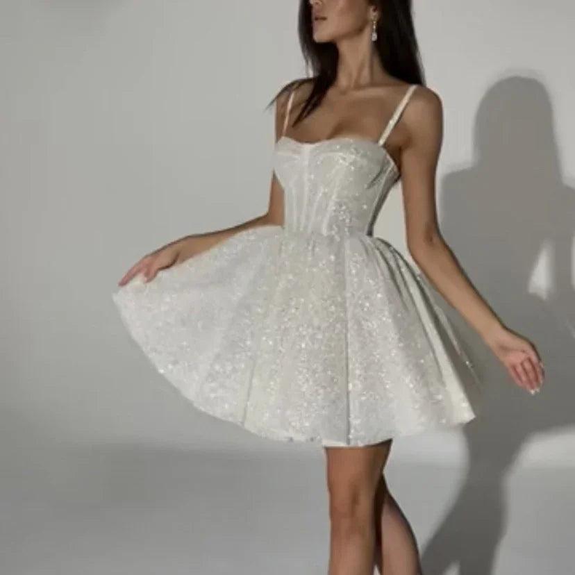 White Silver Spray Skirt Wedding Dress Dinner Suit EX-STOCK Canada