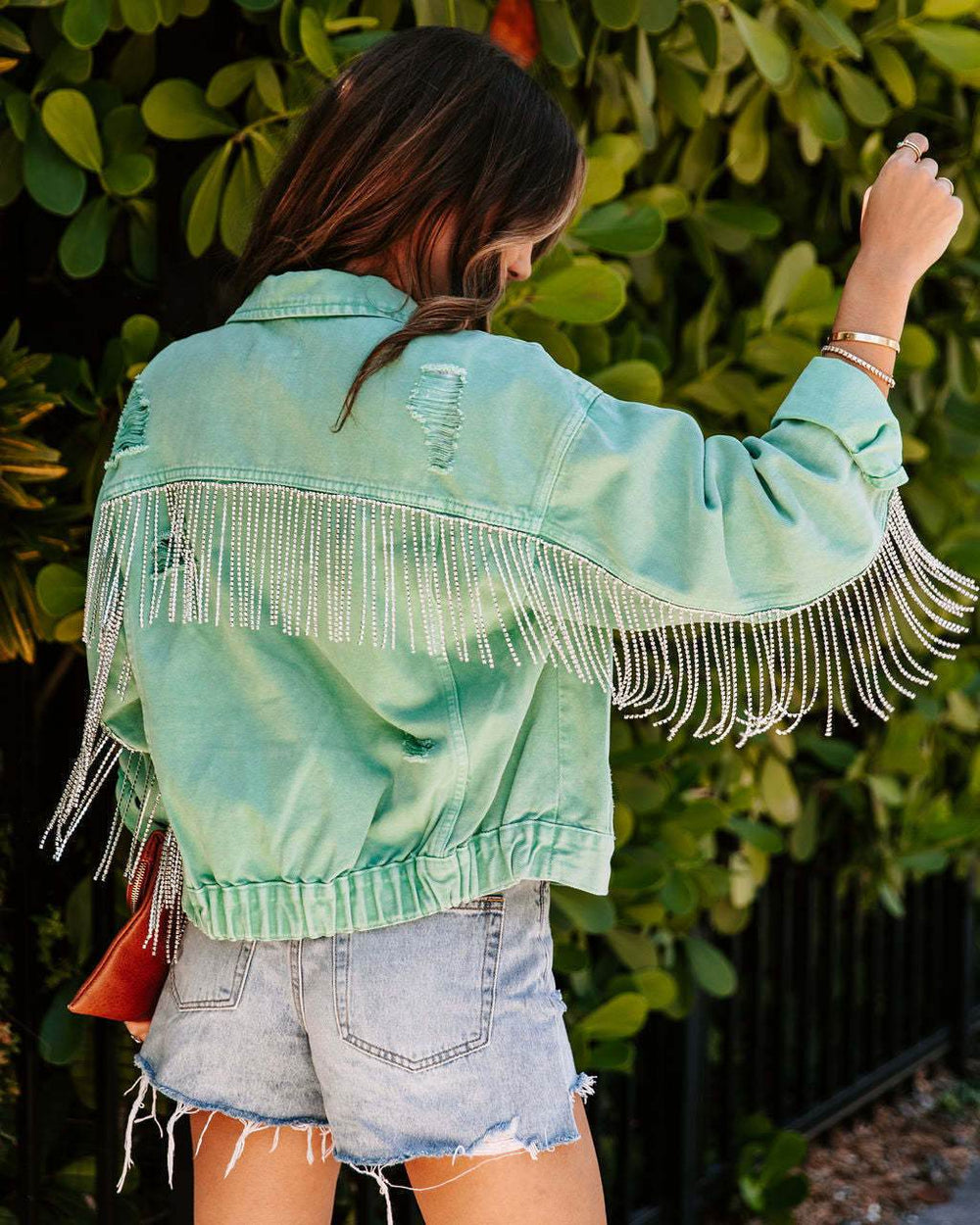 Autumn And Winter Casual Loose-fitting Tassel Chain Denim Jacket For Women - EX-STOCK Canada
