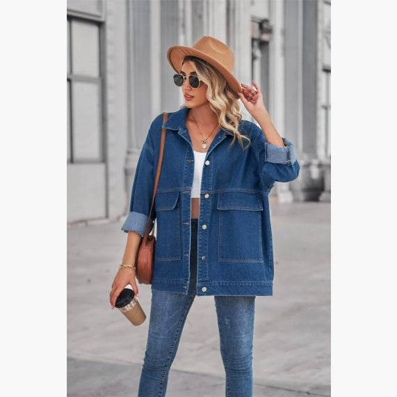 New Versatile Slimming Retro Classic Loose Denim Jacket Top Wish Women EX-STOCK Canada