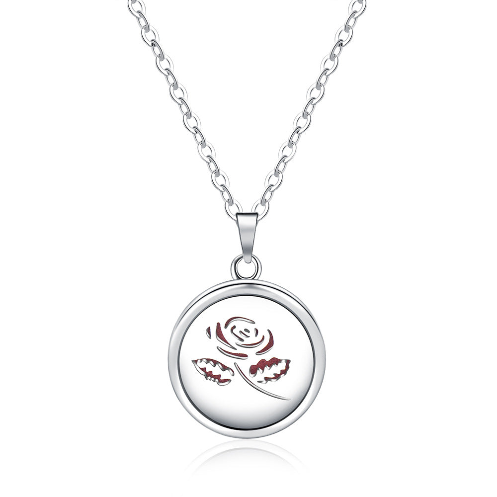 Open Round Hollow Perfume Box Necklace - EX-STOCK Canada