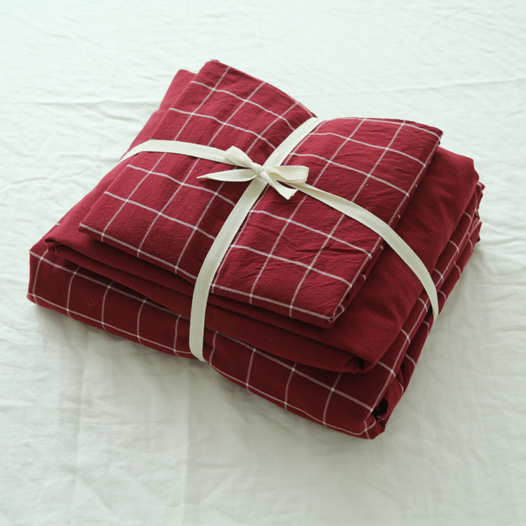 Washed Cotton Four-piece Duvet Cover Bedding EX-STOCK Canada
